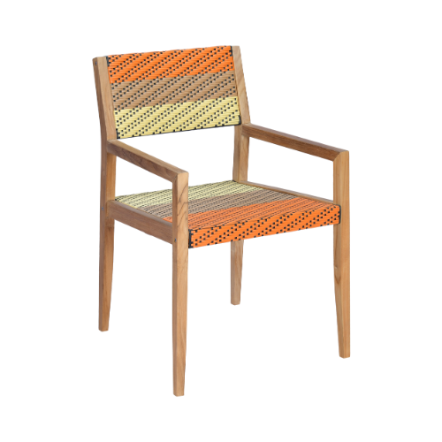 Vienna Dining Armchair Full Weaving Sunset