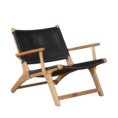 Vienna Relax Armchair Closed Weaving Black