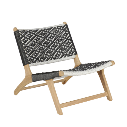 Vienna Relax Chair Diamond B&W Rope Twisted