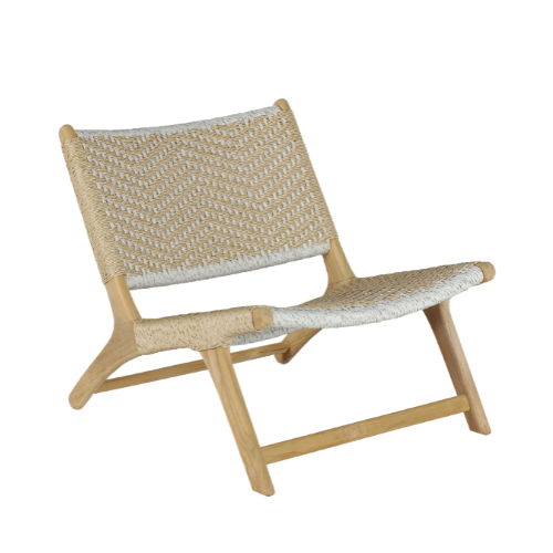 Vienna Relax Chair Neutral Chevron Rope Twist