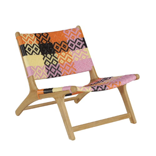 Vienna Relax Chair Patterned Plaid Black