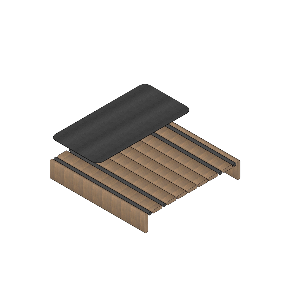 Casual Square Coffee Table With Tray
