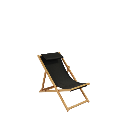 Miami Deck Chair-Black