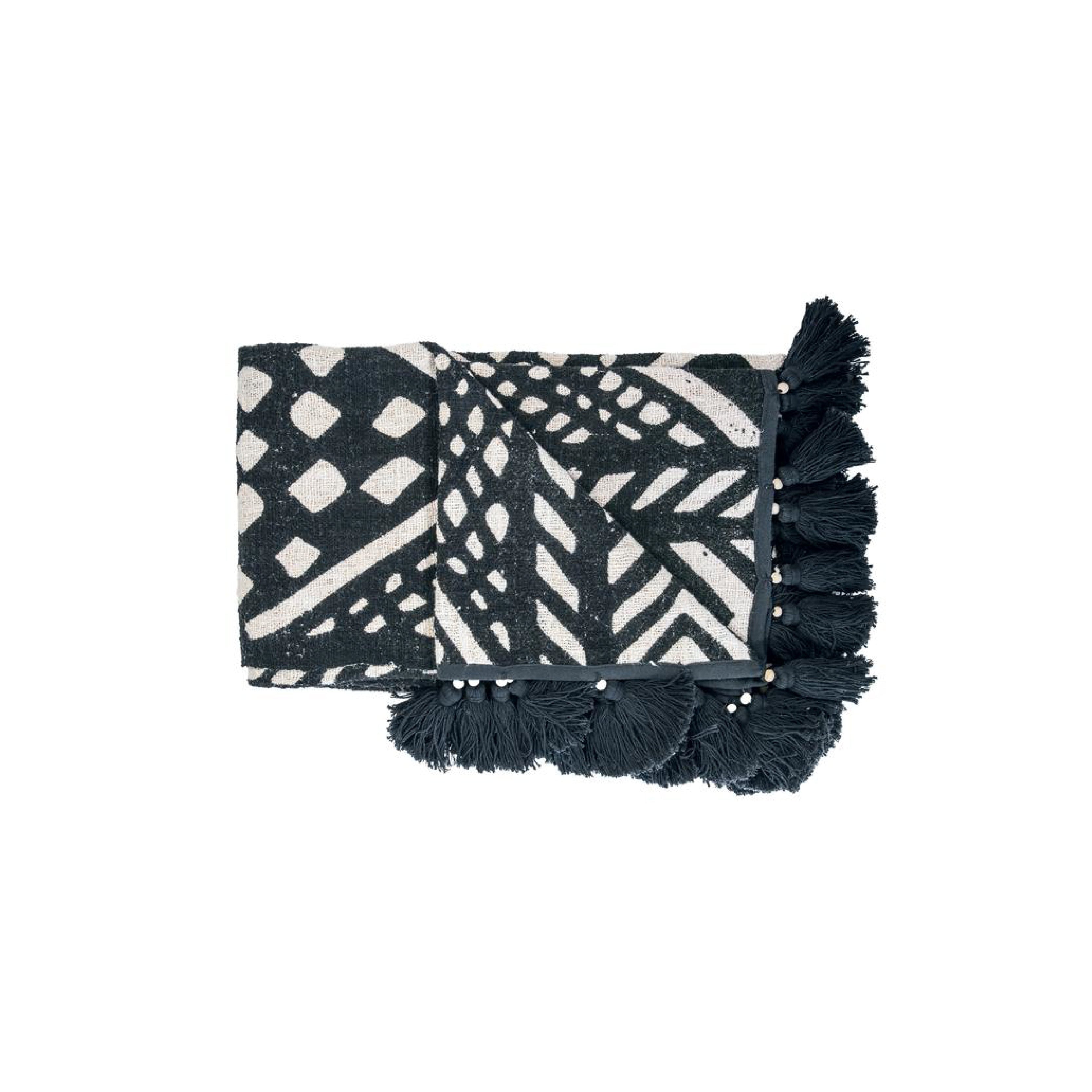 Diva Throw Handprint With Tassel